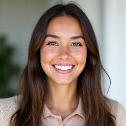 Professional headshot of Emily Carter, a young woman smiling warmly.